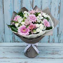 Букет цветов из:  Герберы, Альстромерии и Хризантемы #REPLACE_PRED# Большевике Ставропольского края