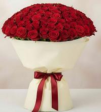 Букет 101 Красная роза Милано в Большевике Ставропольского края