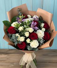 Букет цветов из:  Розы и Альстромерии в Большевике Ставропольского края