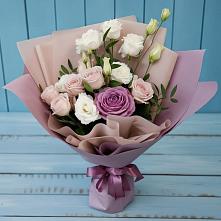 Букет цветов из:  Розы и Лизиантусы #REPLACE_PRED# Большевике Ставропольского края