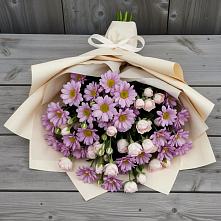Букет цветов из:  Розы и Хризантемы в Большевике Ставропольского края
