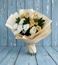 Букет цветов из:  Розы и Хризантемы в Большевике Ставропольского края