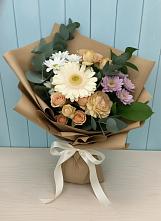 Букет цветов из:  Герберы и Хризантемы в Большевике Ставропольского края