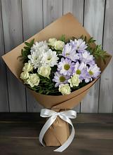 Букет цветов из:  Хризантемы и Розы в Большевике Ставропольского края