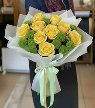 Букет цветов из:  Хризантемы и Розы в Большевике Ставропольского края