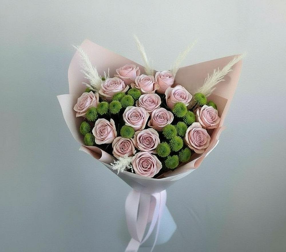 Букет цветов из: Розы и Хризантемы в Большевике Ставропольского края