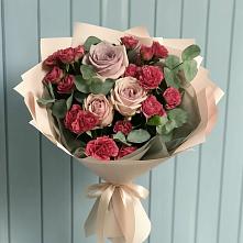 Букет цветов из:  Гвоздики и Розы в Большевике Ставропольского края
