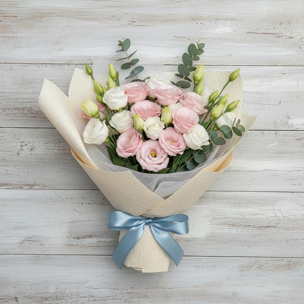 Букет цветов из: Лизиантусы в Большевике Ставропольского края